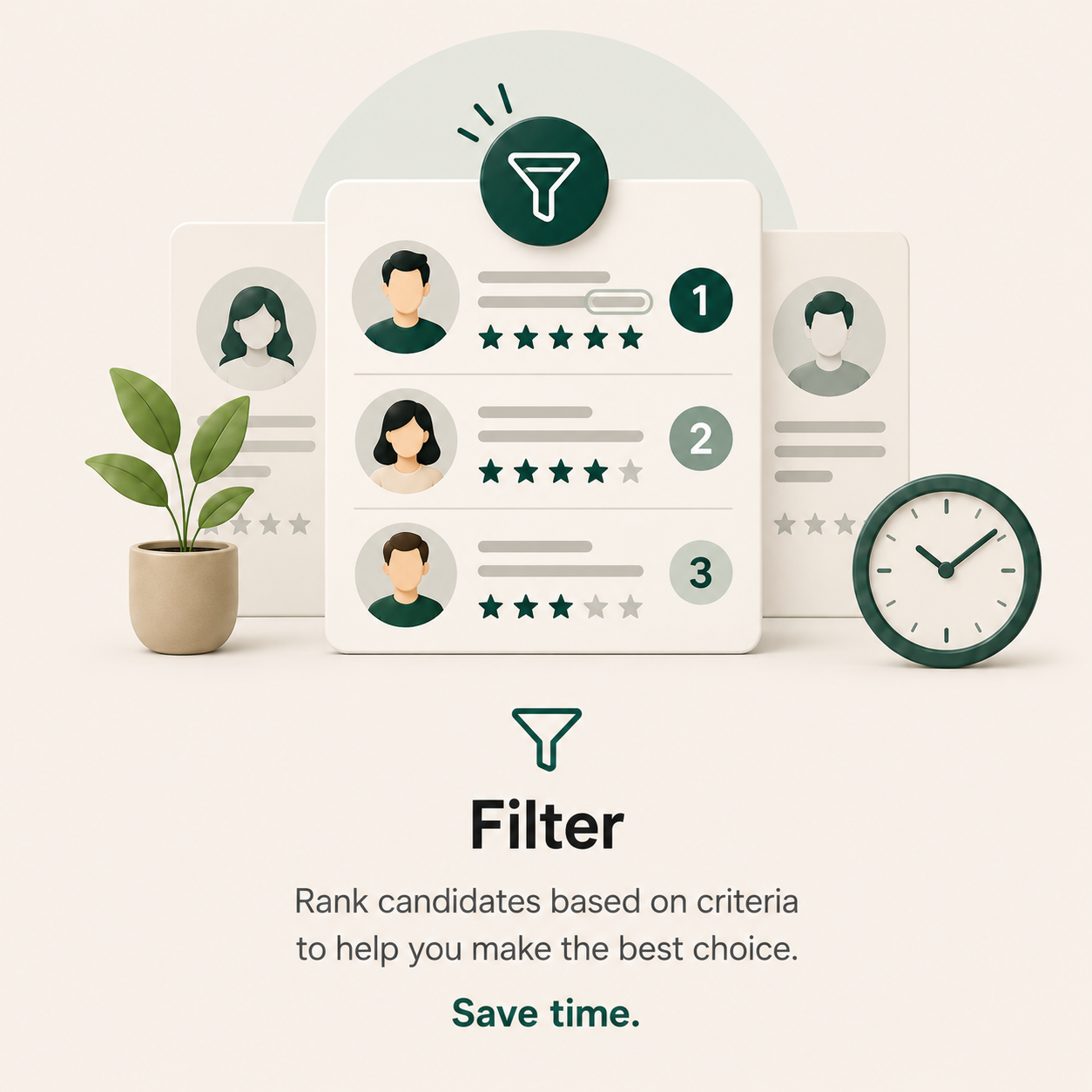 Filter, um den richtigen Bewerber zu finden